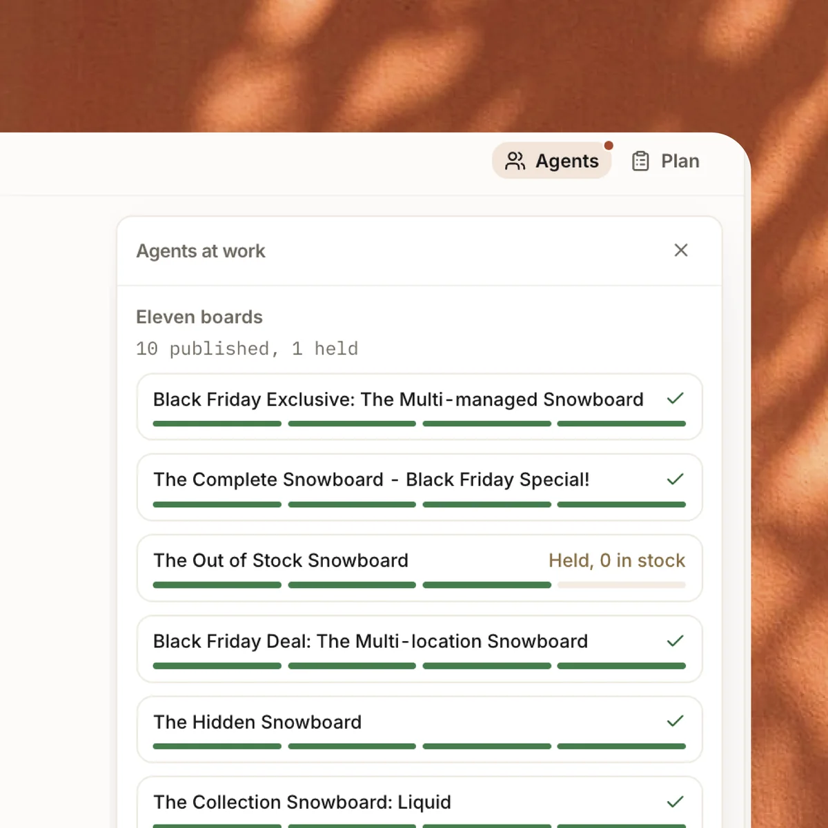 Citable agents at work, publishing product pages
